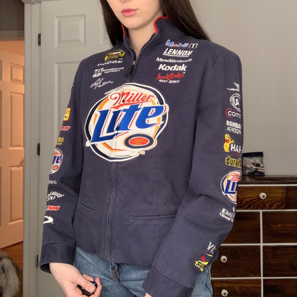 NASCAR /MILLER light logo race jacket - XS